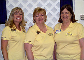 Penny Talley (left); Cheryl Fitzsimmons, CalWORKs Assistant (center), and Paula Suorez, CalWORK's Coordinator (right)
