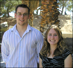 PHOTO CAPTION: L to R: Michael Garrison and Michelle Arnts Cerro Coso students selected to the2007 Phi Theta Kappa All-California Academic Team.